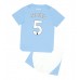 Manchester City John Stones #5 Babykleding Thuisshirt Kinderen 2023-24 Korte Mouwen (+ korte broeken)